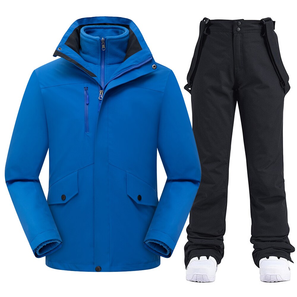 남성용 방수 스키복, 겨울 야외 두꺼운 따뜻한 바람막이 스노우 보드 재킷과 바지 세트, 인기 스키 장비, 스노우 의상